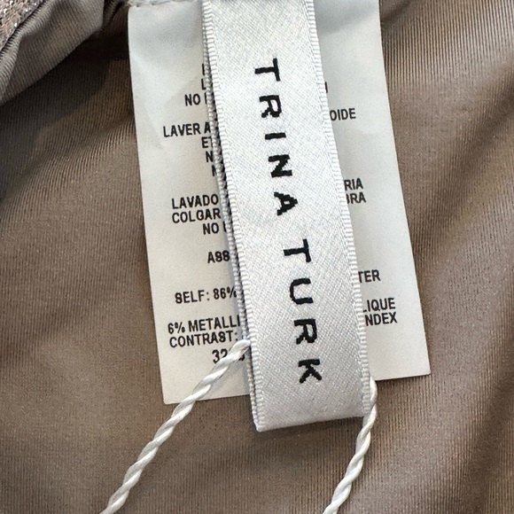 NWT Trina Turk SANDSTONE bathing suit bottom with embellishments. Size 6 - Picture 7 of 11